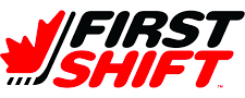 First Shift logo in black and red