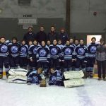 A North Bay Trapper's minor league hockey team on ice