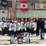 A North Bay Trapper's minor league hockey team on ice